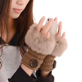 FingerLess Fur Gloves