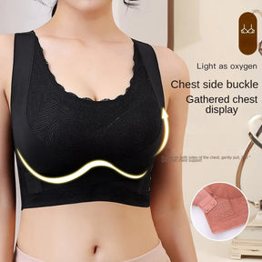 Breast Support Adjustable Side Buckle Push Up Bra