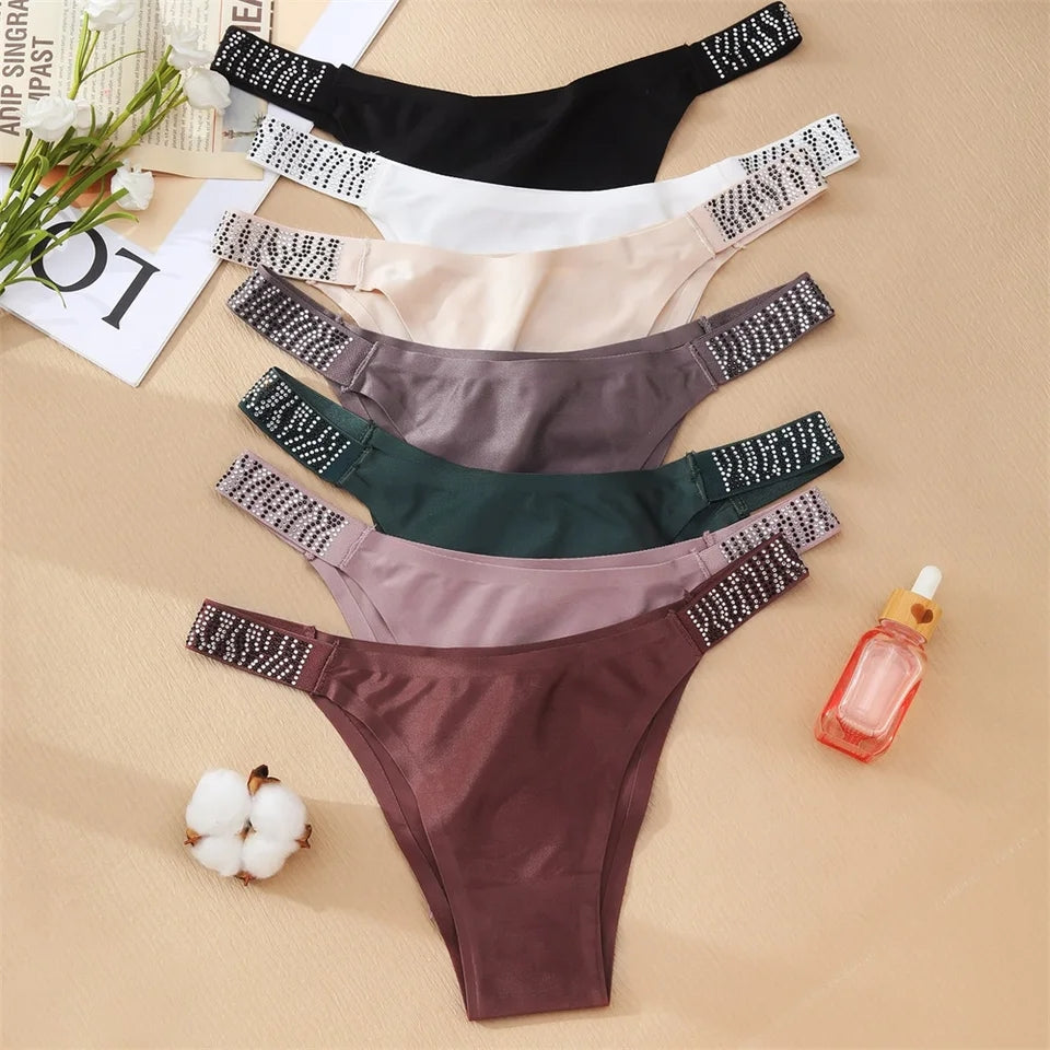 Women's Rhinestone Bikini Brazilian Pants Underwear