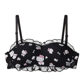 Cute Cartoon print Hello Kitty Paded Adjustable Straps Back Closure Bra