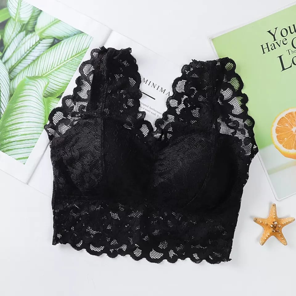 Seamless Wireless Lace Bra