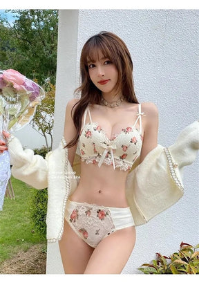 Lace Embroidered Floral Print Paded Top Hot Selling Fancy Set